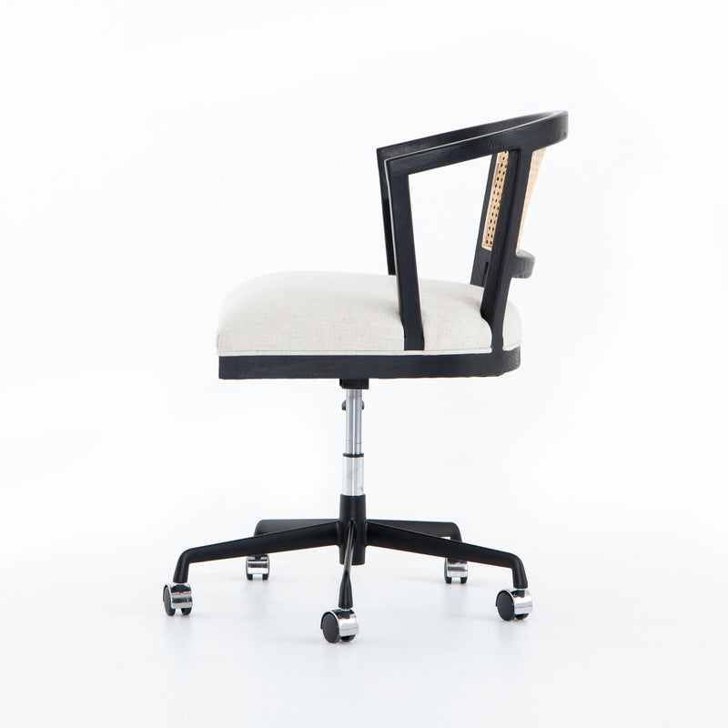 Alexa Desk Chair-Brushed Ebony/Savile Flax Furniture