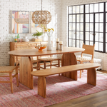 Catania 79" Dining Table Natural Acacia