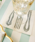 Classic Cutlery Design Paper Cocktail Napkins Hester & Cook