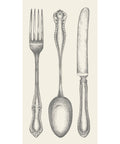 Classic Cutlery Design Paper Guest Napkins Hester & Cook