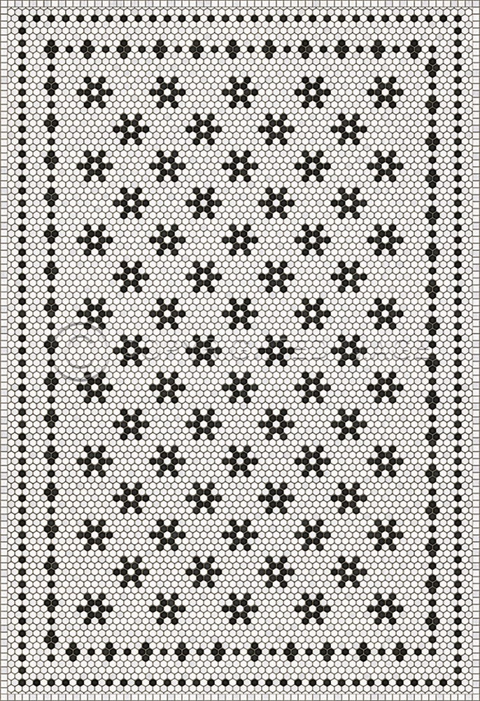 Lehigh Valley Furniture Flooring Vinyl Floorcloth Vintage Mosaic Tile Pet Safe Kid Friendly Rug Outdoor