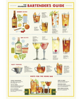 Cavallini Vintage Poster Wrapping Paper Cheap Wall Art Wall Decor Bartender's Guide Cocktails Retro Bar Art