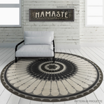 Pattern 83 "Pirouette" Round Vinyl Floorcloth