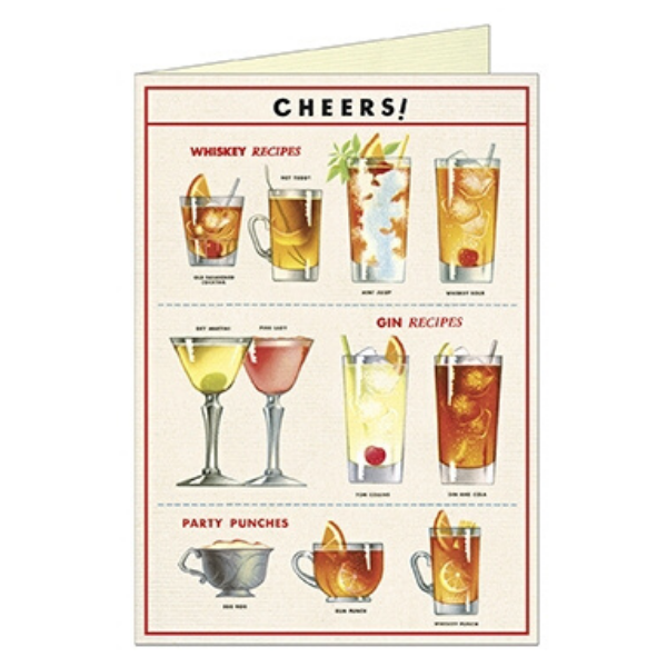 Cavallini "Cheers" Greeting Card