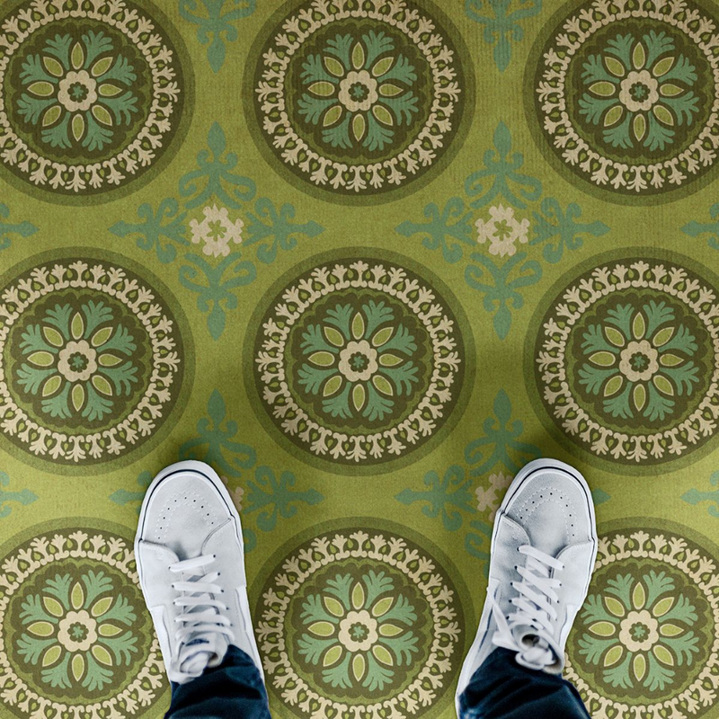 Pattern 43 "Dharma" Vinyl Floorcloth