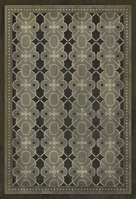 Pattern 05 "Dorian Gray" Vinyl Floorcloth - Spicher & Co.