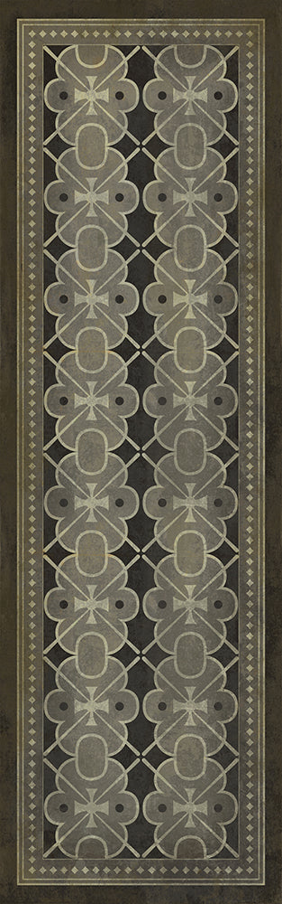 Pattern 05 "Dorian Gray" Vinyl Floorcloth - Spicher & Co.