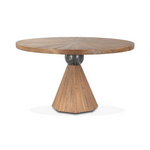 Eiffel 54" Round Marble Dining Table Octagonal Base