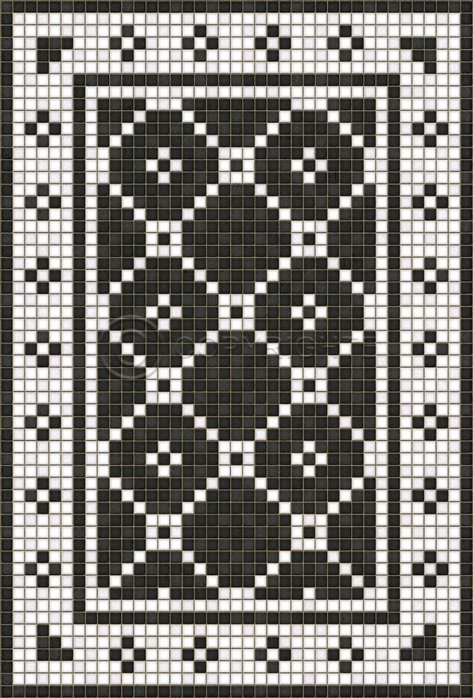 Lehigh Valley Furniture Flooring Vinyl Floorcloth Vintage Mosaic Tile Pet Safe Kid Friendly Rug Outdoor