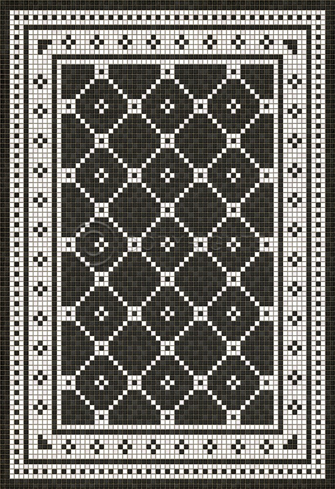 Lehigh Valley Furniture Flooring Vinyl Floorcloth Vintage Mosaic Tile Pet Safe Kid Friendly Rug Outdoor
