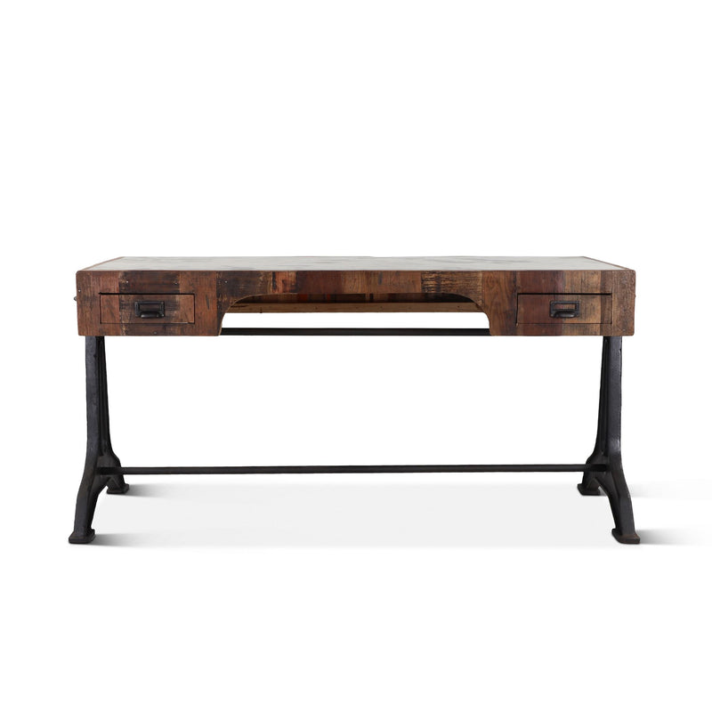 Bowery Marble and Reclaimed Wood Desk Furniture
