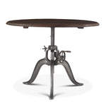 Hoover Mason Weathered Gray Crank Dining Table