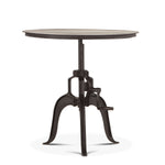 Hoover Mason Black Iron Crank Dining Table