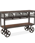 Hoover Mason Industrial Teak Four Drawer Cart - Weathered Cart