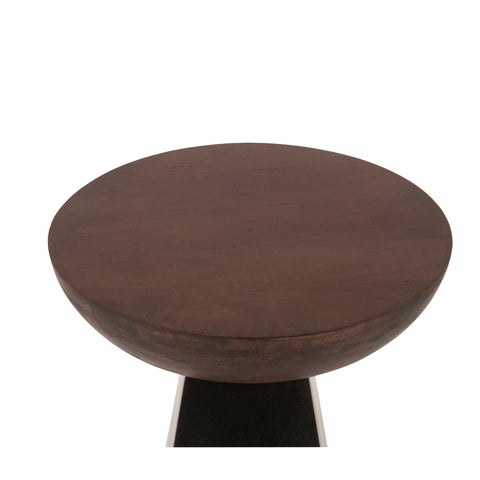 Jaipur Two Tone Round Accent Table Detail Top