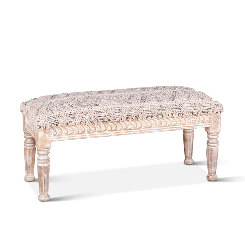 Marrakesh 39" Woven Upholstered Accent Bench