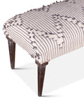 Marrakesh 42" Upholstered Handloom Durry Accent Bench Detail