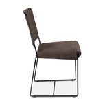 New York Dining Chair Asphalt Suede Profile