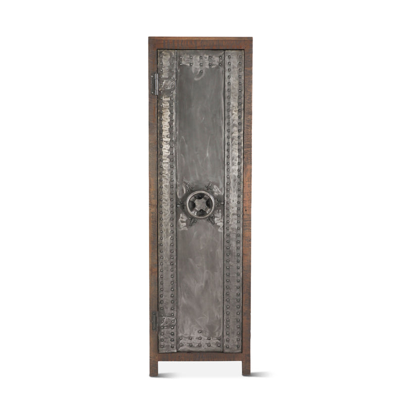 Steampunk Reclaimed Wood Industrial Tall Chest