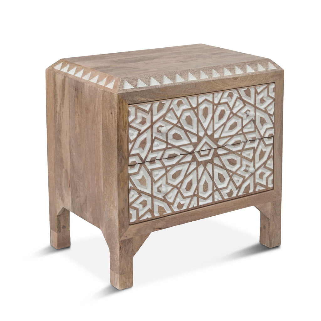Bohemia Carved Nightstand Furniture