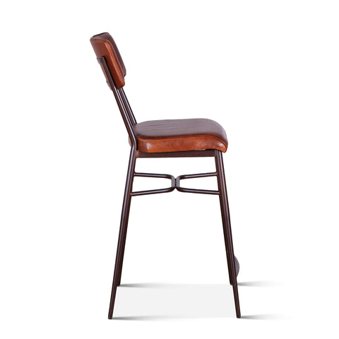 Wellington High Back Leather Counter Chair