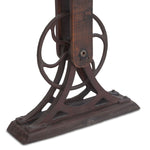 Reclaimed Wood Cast Iron Base Industrial Console Table Base Detail