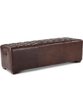 D'orsay Tufted Leather Bench