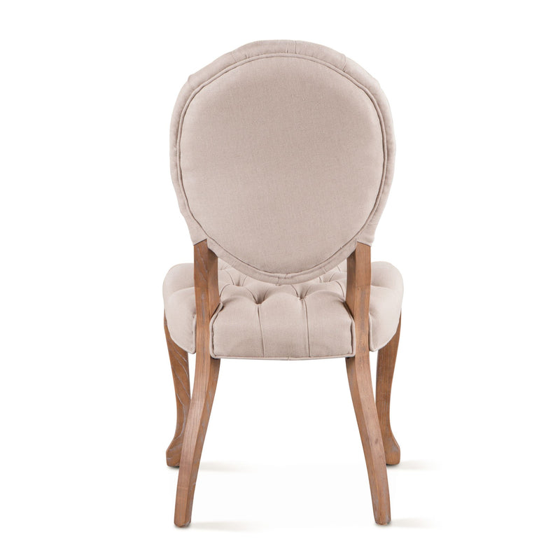 Penelope Tufted Linen Dining Chair