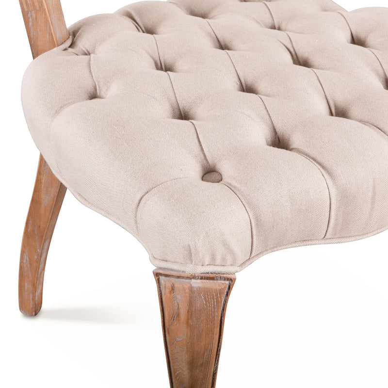 Penelope Tufted Linen Dining Chair