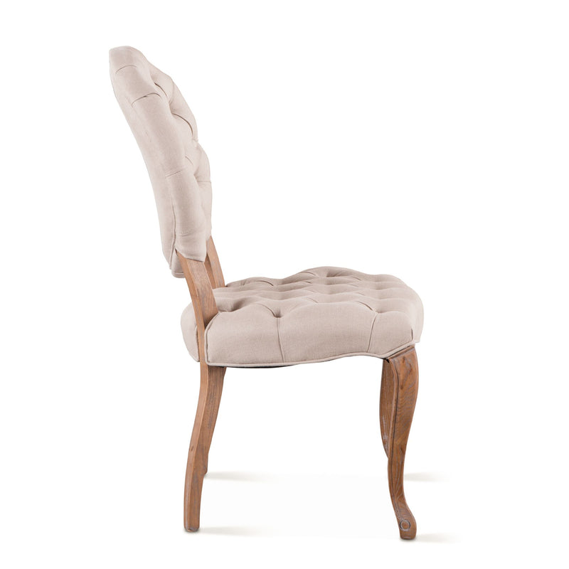 Penelope Tufted Linen Dining Chair