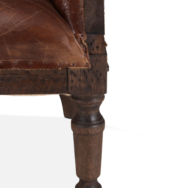 Welsch Cigar Leather Deconstructed Chair