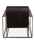 Bogart Armchair - Ebony Black Leather Furniture
