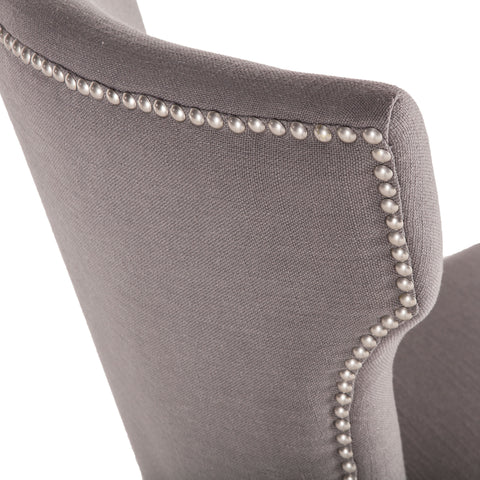 Rebecca Warm Gray Dining Chair with Napoleon Leg