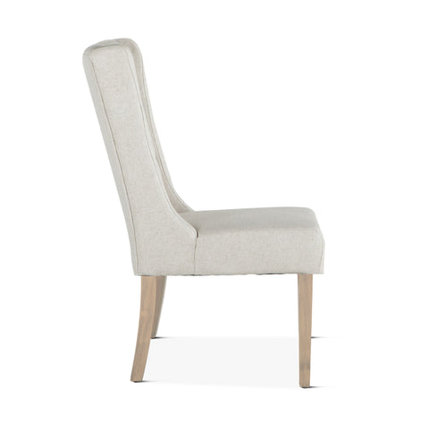 Lara Dining Chair Off-White with Napoleon Legs