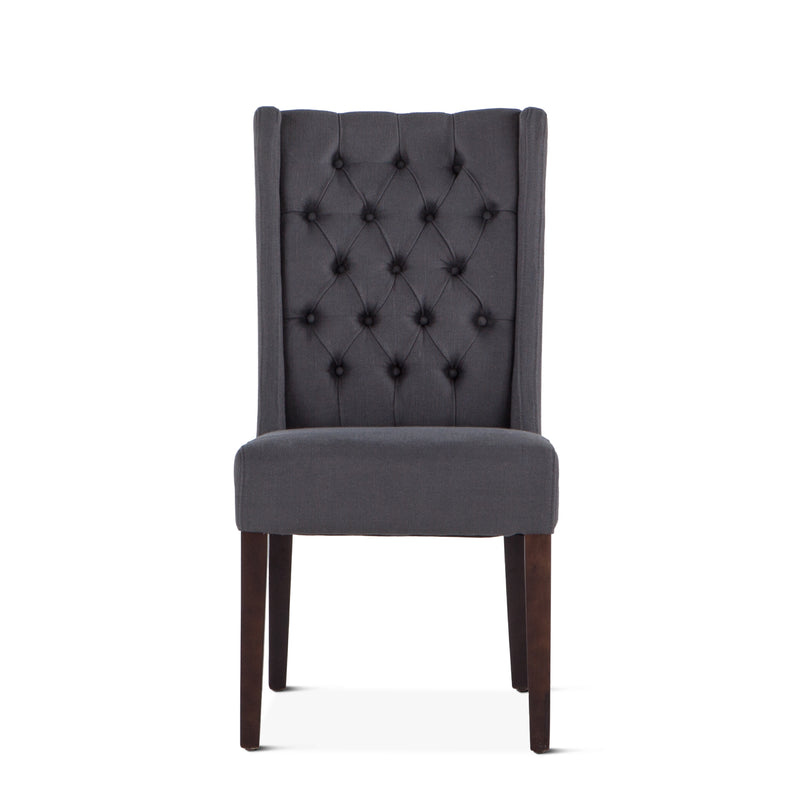 Lara Dining Chair Gray with Dark Legs