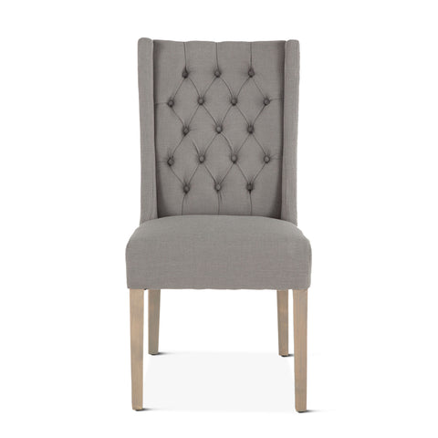 Lara Dining Chair Warm Gray with Napoleon Legs