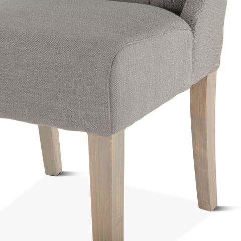 Lara Dining Chair Warm Gray with Napoleon Legs