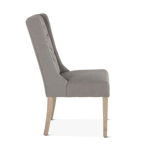 Lara Dining Chair Warm Gray with Napoleon Legs