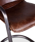 Nisky Leather Counter Chair Geisha Brown