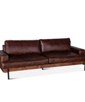 Portofino Industrial Leather Sofa, Geisha Brown