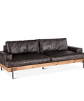 Portofino Industrial Leather Sofa, Morocco Black