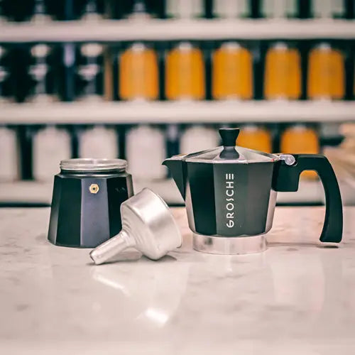 Grosche Milano Stovetop Espresso 6-Cup Moka Pot Coffee Maker, Red
