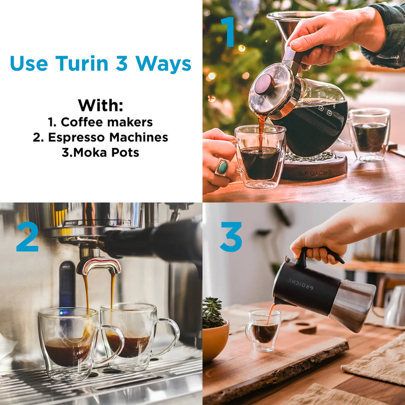 Lead-free Double Wall Glass Coffee & Tea Mugs