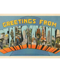 Vintage Style Greetings From Pennsylvania Badge Style Magnet