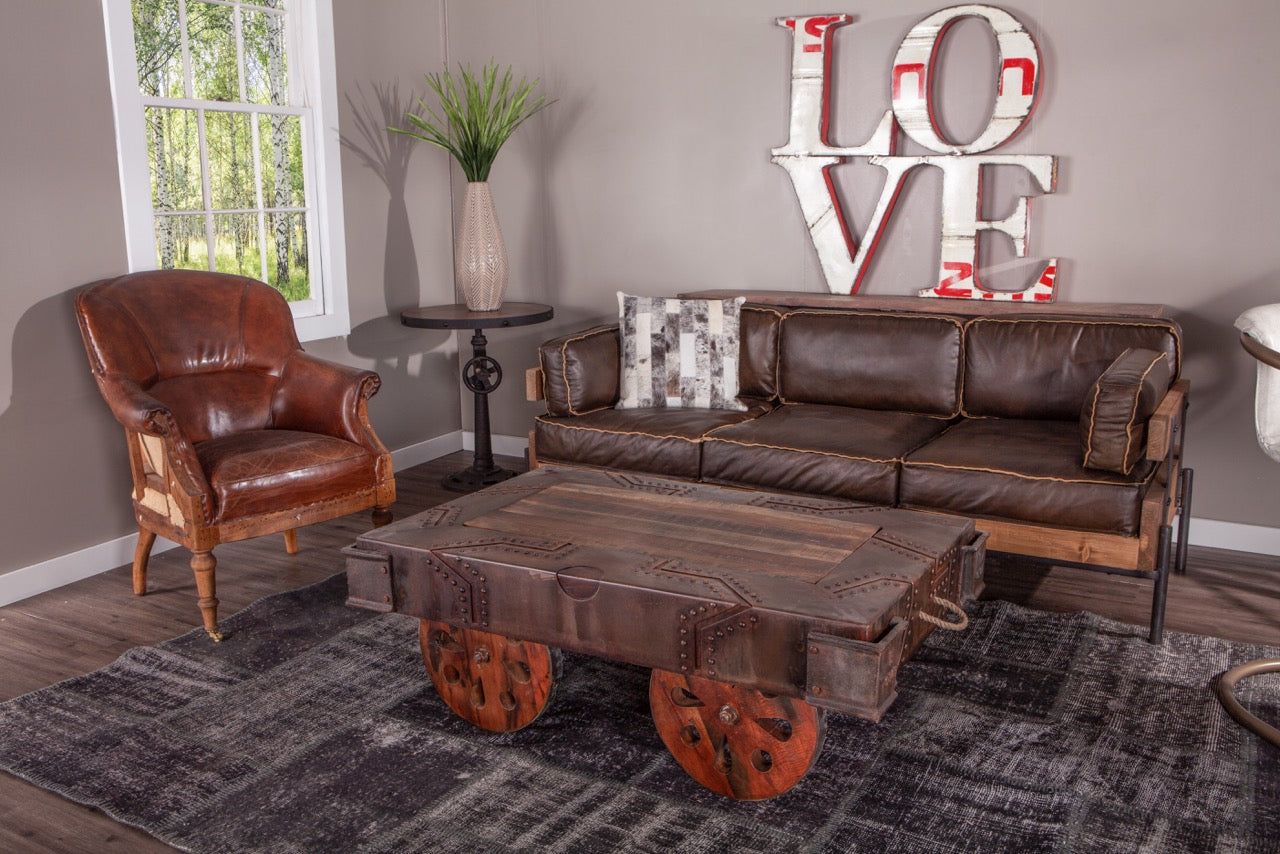 Cravey Industrial Cart Coffee Table Domaci