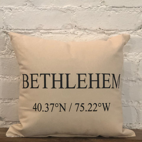 Bethlehem Coordinates Pillow Pillows