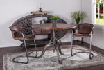 Hoover Mason Weathered Gray Crank Dining Table