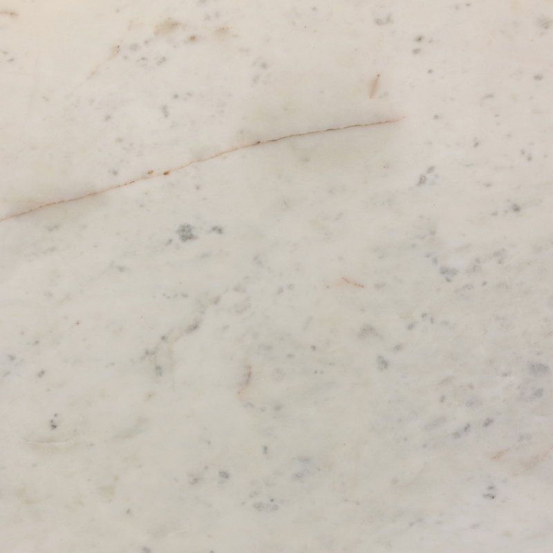 Indira Kitchen Island - Smoked Acacia/White Marble