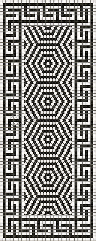 Lehigh Valley Furniture Flooring Vinyl Floorcloth Vintage Mosaic Tile Pet Safe Kid Friendly Rug Outdoor Greek Key