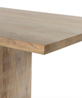 Kelby Dining Table, Light Wash Carved Mango